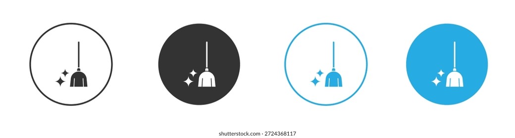 Sweeping Icons Design-Element. Vektorgrafik auf weißem Hintergrund.