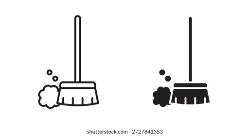 Sweeping icons. Outline icons vector collection. flat illustrations