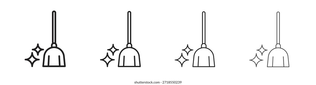 Kehrende Symbole, Reihe von linearen Symbolen. Schwarze lineare Palmensymbole