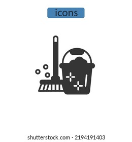 sweeping icons  symbol vector elements for infographic web