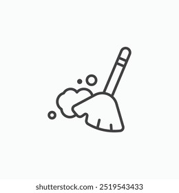 Fegen dünner Liner Symbol einzeln