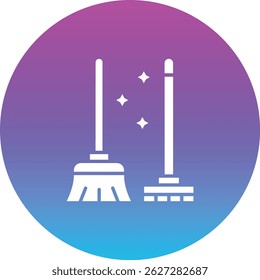 Vektorsymbol "Sweeping Tools". Kann für Druck-, Mobil- und Web-Anwendungen verwendet werden.
