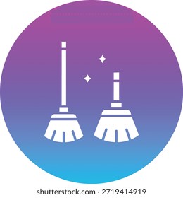 Vektorsymbol "Sweeping Tools". Kann für Druck-, Mobil- und Web-Anwendungen verwendet werden.
