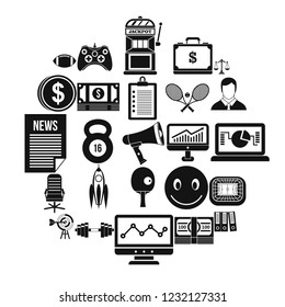 Sweepstake icons set. Simple set of 25 sweepstake vector icons for web isolated on white background