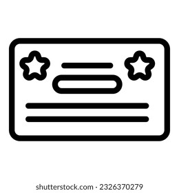 Sweepstake ticket icon outline vector. Draw lottery. Lucky prize