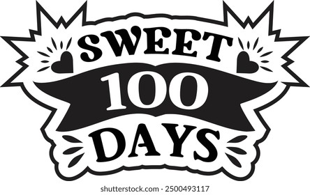 sweet 100 days School T shirt, Back to school typography t shirt design vector Print Template, Welcome Back to School T-shirt Design.