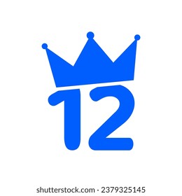 Sweet 12 years celebration background. 12th anniversary birthday party logo icon