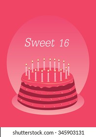 Sweet 16 birthday card