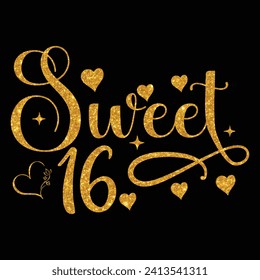 Sweet 16, Designs Bundle, Streetwear T-shirt Designs Artwork Set, Graffiti Vector Collection for Apparel and Clothing Print.