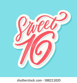 Sweet 16. Hand Lettering.