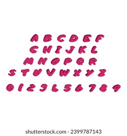 Sweet 3D Font Vector Design for your creative projects