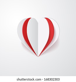 sweet 3d heart on the white background