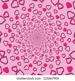 Sweet abstract modern vector heart background