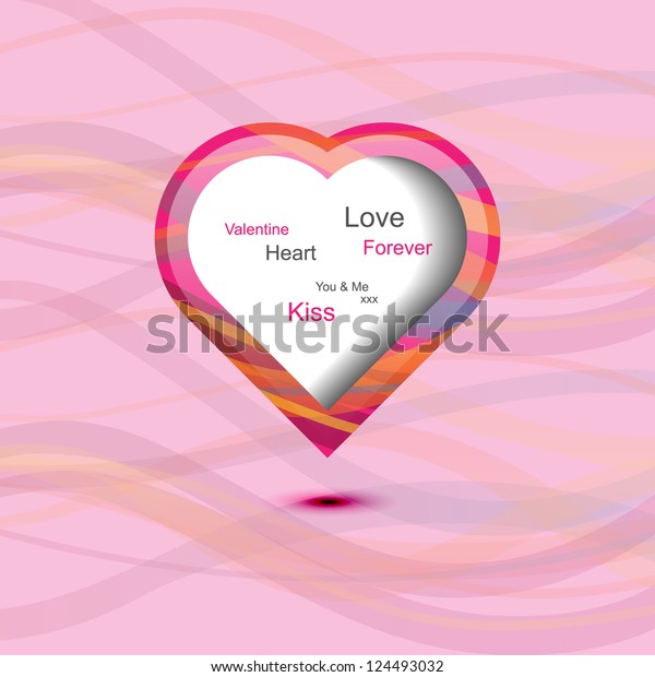 Sweet Abstract Modern Vector Heart Line Stock Vector (Royalty Free ...