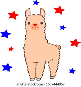 Sweet Alpaca design is adorable.  You can use this design for many projects, decal, T-Shirts, blankets, cups, posters and more. Start a project now.