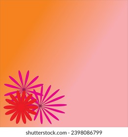 süße anf-schöne Farbverlauf-Hintergrund mit Blumen 