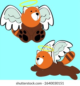 sweet angel tiger cherub cartoon pack collection in vector art