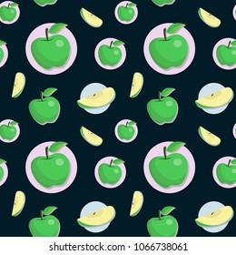 Sweet Apple Green Seamless Pattern