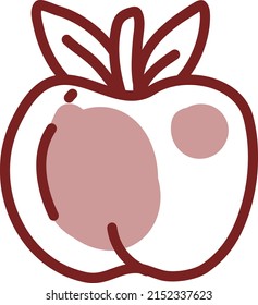 manzana dulce, ilustración, vector sobre un fondo blanco.