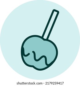 manzana dulce, ilustración, vector sobre un fondo blanco.