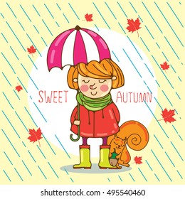 Sweet autumn card concept