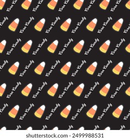 Sweet Autumn Corn Candies Treat Vector Pattern. Ideal for seasonal decor, textiles, or event themes, this design brings a touch of whimsy and sweetness to any project.