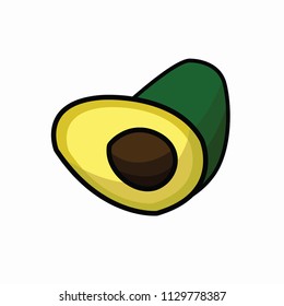 Sweet Avocado Cartoon
