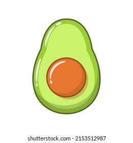 Sweet Avocado Fruit Vector Illustration Cartoon Icon