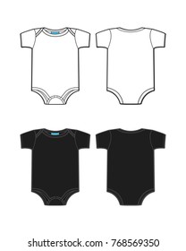 Sweet Baby Body Suit Template Vector Design Black and White