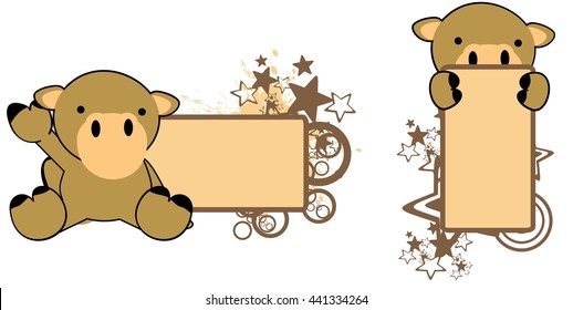 sweet baby camel cartoon copyspace in vector format very easy to edit