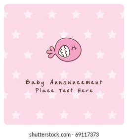 sweet baby fish birthday card