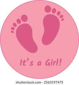  Sweet Baby Girl Footprints Arrival Graphic
