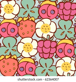 sweet baby seamless pattern.Vector illustration