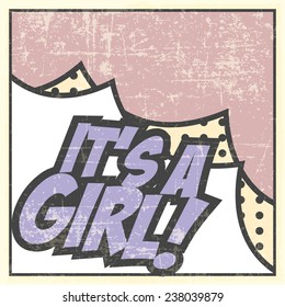sweet baby shower card, illusteration in vector format