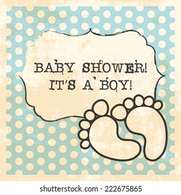 sweet baby shower card, illustration vector format