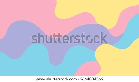 Sweet background featuring gentle pastel colors with flowing shapes