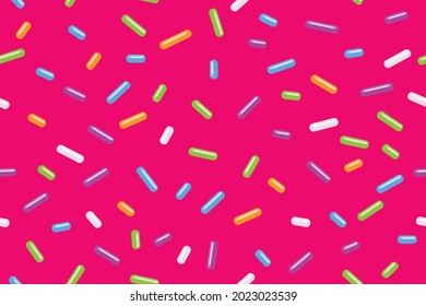 sweet background pattern with rainbow sugar