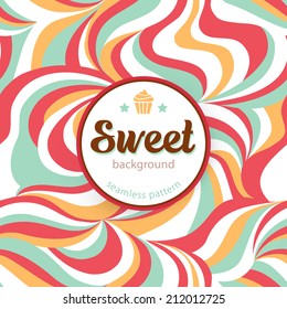 Sweet background. Seamless pattern. Vector illustration