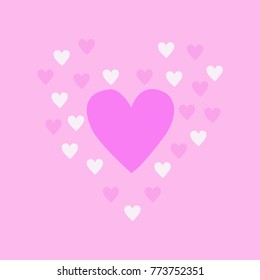 sweet background,greeting card, Flat design Happy Valentines
