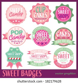 SWEET BADGES WITH WHITE BACKGROUND