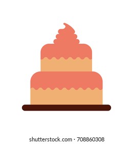 sweet baked cake birthday cream delicious