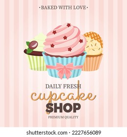 Dulce fondo de panadería con bizcochos. Estilo de época.