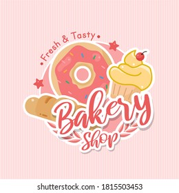 Sweet bakery and bread labels design for sweets shop, cake, restaurant