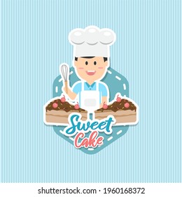 Sweet bakery and bread labels design for sweets shop, cake