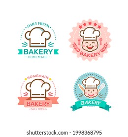 Sweet bakery and bread labels design for sweets shop