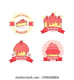 Sweet bakery and bread labels design for sweets shop