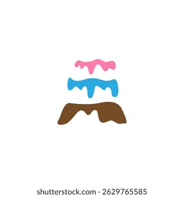 Projeto de logotipo de vetor de bolo de padaria doce