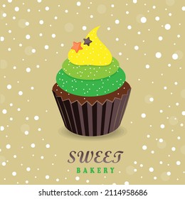 Sweet bakery dessert with sweet stars