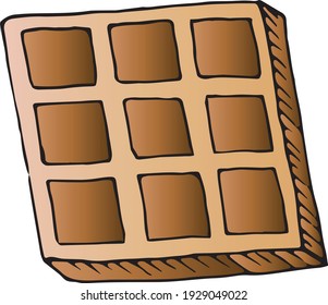 Sweet Bakery. Digital Hand draw Cookie, waffle  
