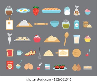 Sweet bakery icon set design, dessert food delicious sugar snack and tasty theme Vector illustration